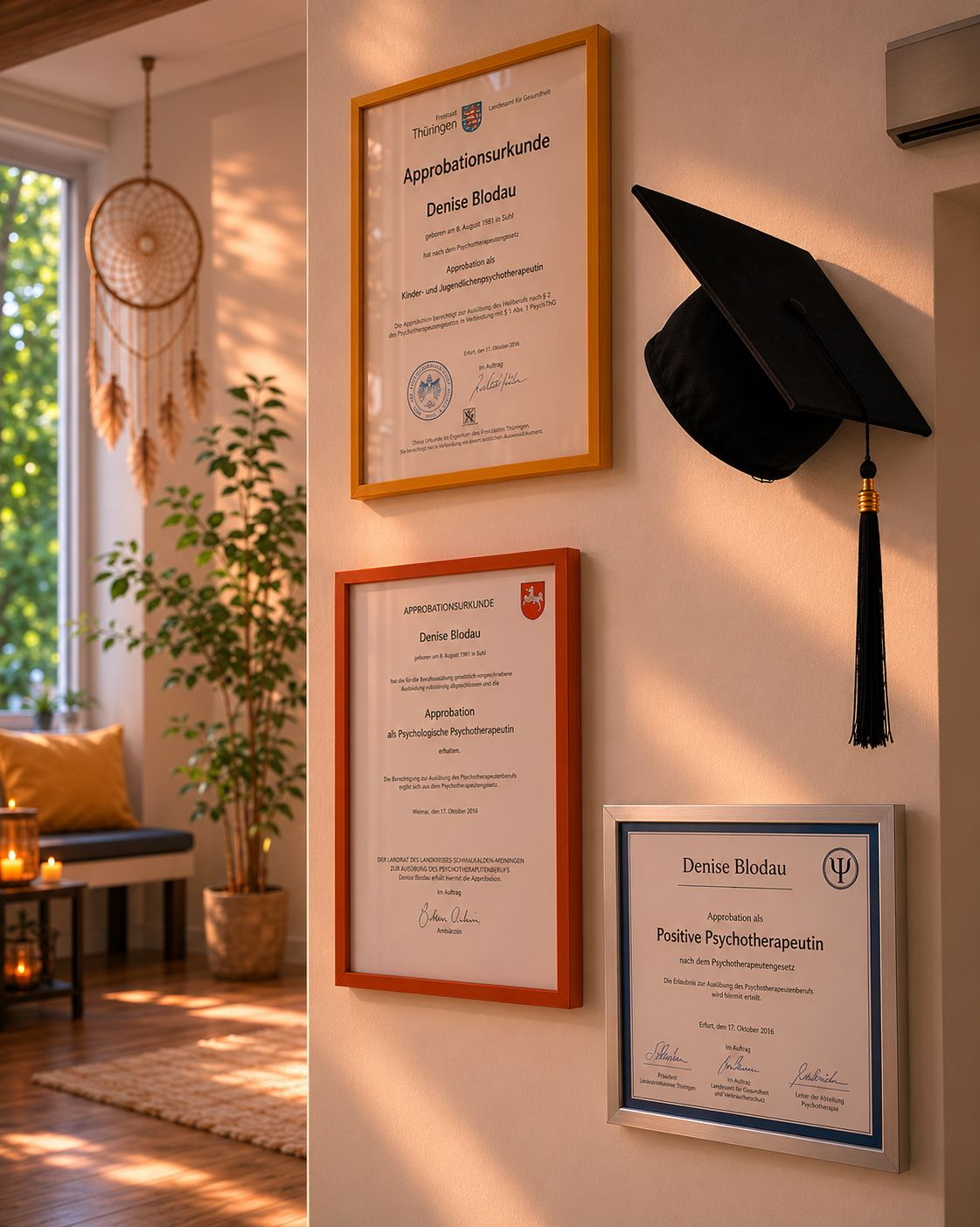Approbationsurkunden von Denise Blodau
